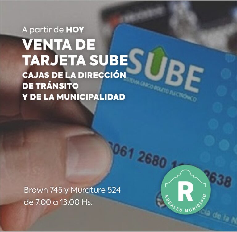 SUBE venta en la muni