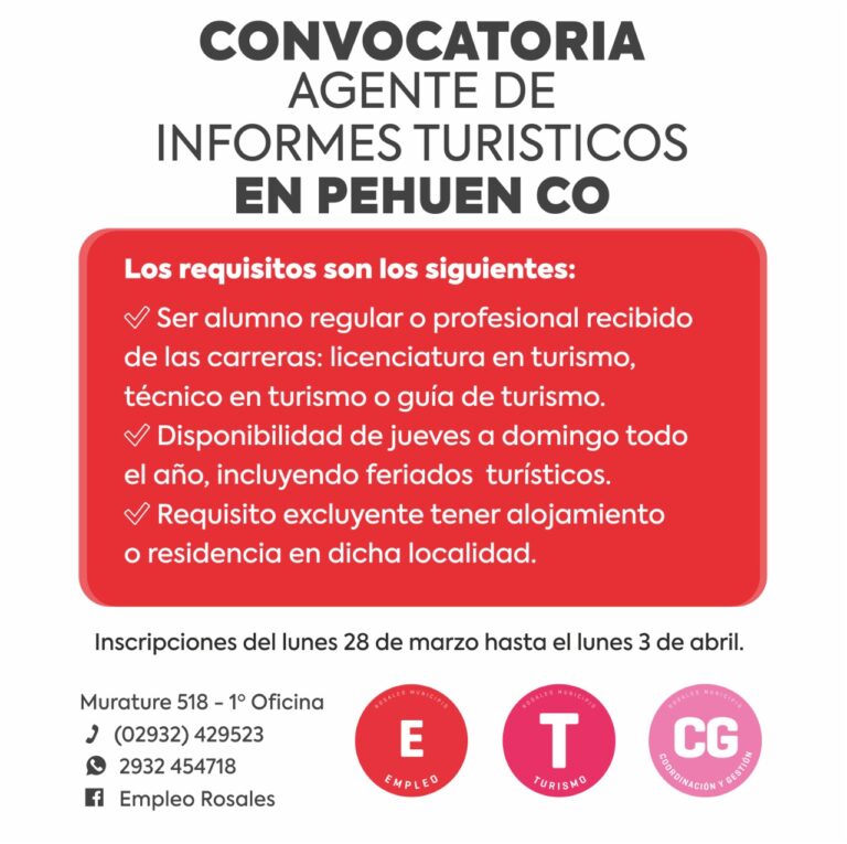 Convocatoria Turismo