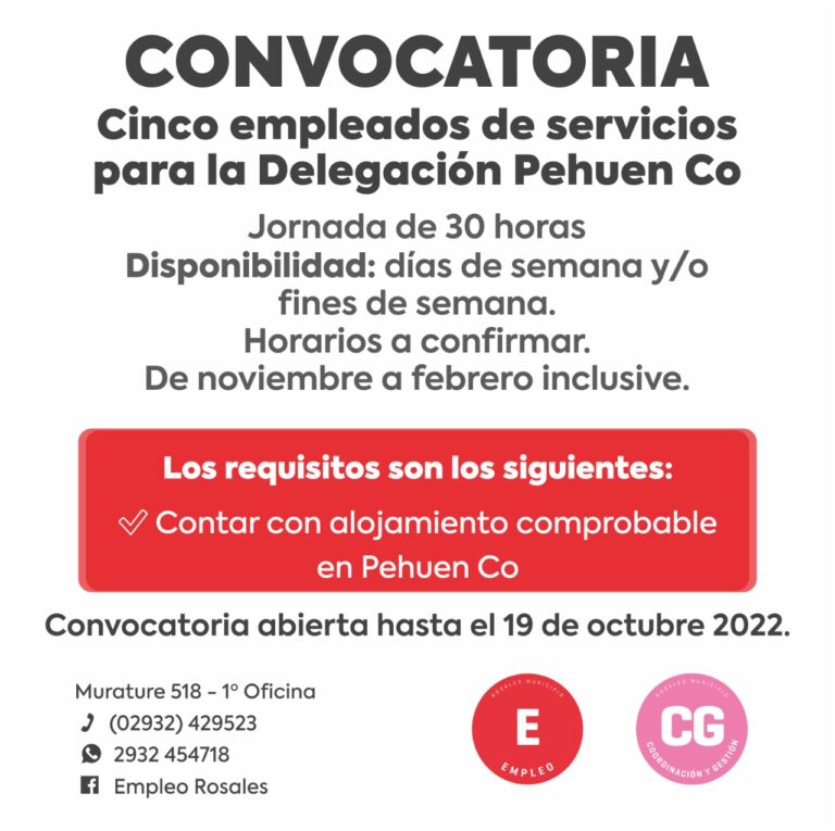 Convocatoria empleo P Co