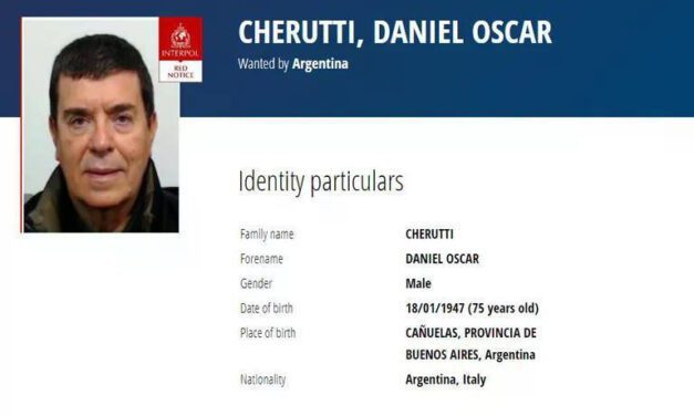 Interpol pidió la captura internacional del hermano de Miguel Ángel Cherutti por crímenes de lesa humanidad