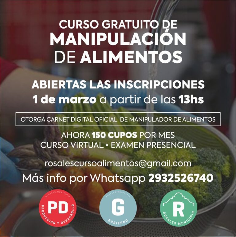 Cursos manipulación alimentos marzo 23