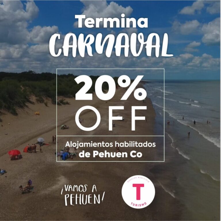 Pehuen Co 20%off pos carnaval