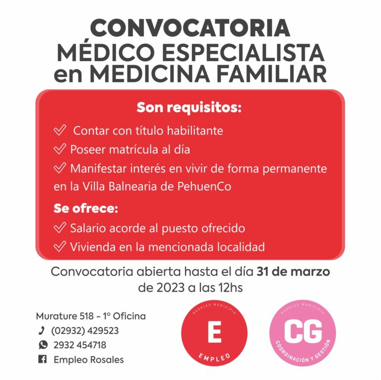 Convocatoria médico familia P Co