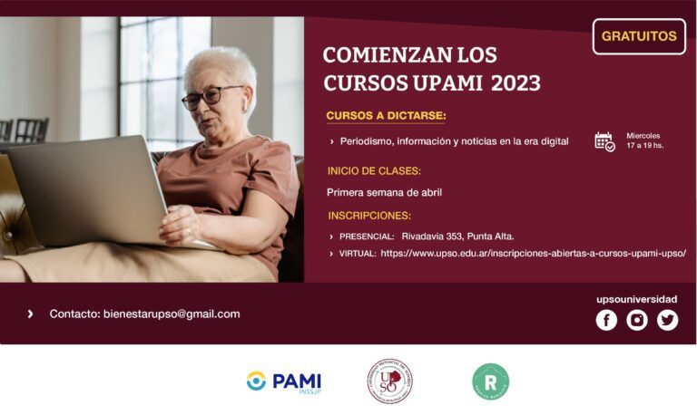 Cursos adultos mayores UPSO Rosales